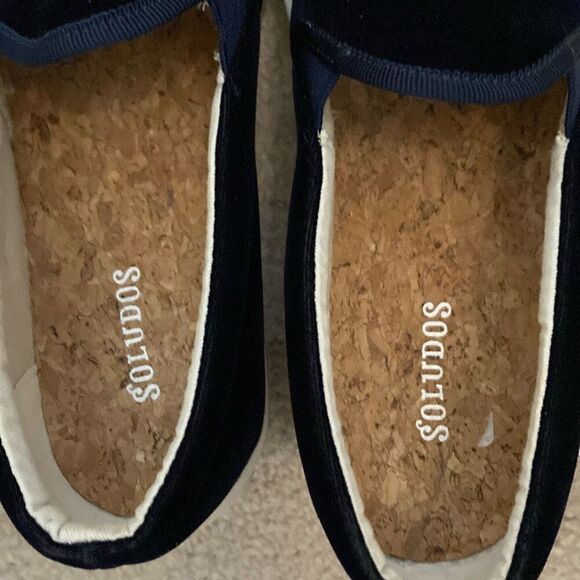 Soludos Women's Navy Velvet Llama Shoes Embroidered Slip On Sneakers Size 7‎ - Picture 6 of 7